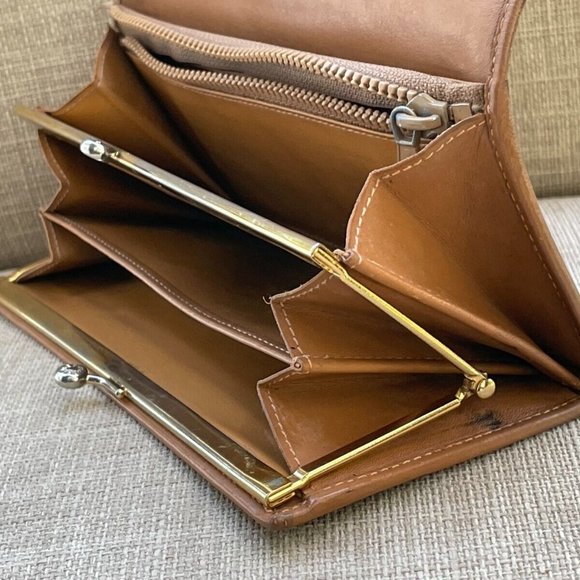 CELINE C Macadam Long Bifold Wallet Card Holder Leather Clutch Purse Made in Ita - Picture 9 of 12